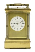 Lot 292 - A Breveté brass carriage clock