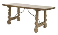 Lot 320 - A Spanish walnut refectory table