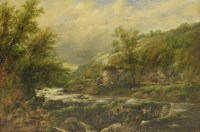 Lot 256 - Frederick Waters Watts (1800-1862)
A RIVER LANDSCAPE WITH FIGURES AND A HORSE AND CART
Oil on canvas
54 x 71cm