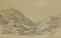 Lot 182 - Paul Sandby Munn (1773-1845) 
VALE OF LLANBERIS 
Inscribed and dated 1802