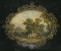 Lot 152 - Circle of Henry Andrews (1794-1868)
A HAWKING PARTY
Oil on metal(?)