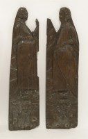 Lot 324 - A pair of carved oak panels