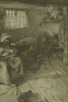 Lot 209 - Arthur Rackham (1867-1939)
'THE PEASANT - THE OLD WOMAN ROCKING POLLY'S BABY TO SLEEP'
Signed l.r.