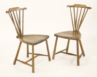 Lot 335 - A pair of stick back child's chairs (2)