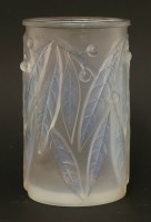 Lot 159 - A Lalique opalescent 'Laurier' glass vase