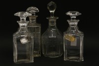 Lot 444 - A pair of glass decanters