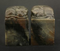 Lot 129 - A pair of Chinese soapstone seals