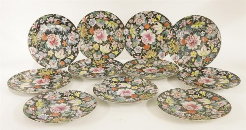 Lot 57 - Eleven Chinese famille rose plates