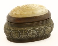 Lot 370 - A Chinese bronze box and cover