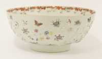 Lot 64 - A Chinese export famille rose punch bowl