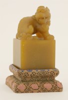 Lot 380 - A Chinese soapstone seal