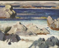 Lot 384 - Scottish Colourist School
COASTAL LANDSCAPE
Indistinctly signed l.r.