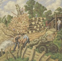 Lot 227 - Averil Burleigh (1883-1949)
'THE WOODYARD'
Signed and inscribed with title verso