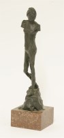 Lot 406 - Enzo Plazzotta (1921-1981)
STANDING FEMALE FIGURE ON A ROCK
Bronze