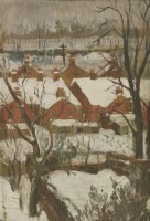 Lot 287 - Jean Nuttall (Modern British School)
'SPRING SNOW'
Inscribed verso