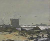Lot 300 - Ken Howard RA (b.1932)
A FIGURE ON THE COAST IN BRITTANY
Signed l.l.