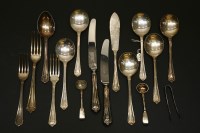 Lot 172 - A set of six silver dessert spoons (hallmarked)