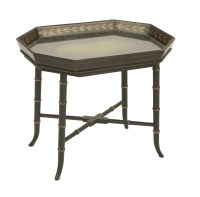 Lot 377 - An ebonised galleried table