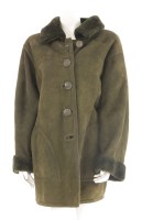 Lot 1269 - An Yves Saint Laurent 'Fourrures' heritage green long jacket