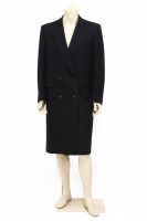 Lot 1326 - A Christian Dior gentlemen's navy wool overcoat