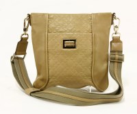 Lot 1122 - An Anya Hindmarch pale tan leather cross body handbag