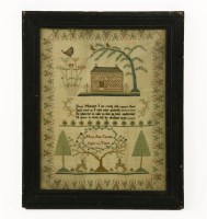 Lot 1217 - An early 19th century sampler