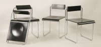 Lot 460 - A set of four Italian chrome folding chairs (4)