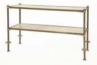 Lot 459 - An Italian iron two-tier table
