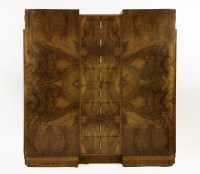 Lot 131 - An Art Deco walnut compactum wardrobe
