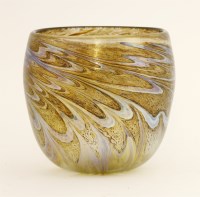 Lot 591 - A mottled glass and lustre vase