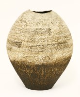 Lot 376 - A two-tone glazed stoneware vase