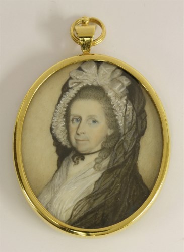Lot 136 - Circle of Jeremiah Meyer (1735-1789)
PORTRAIT OF A LADY