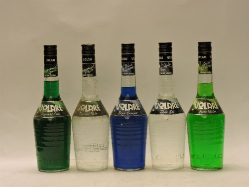 Lot 538 - Assorted to include: Volare Blue Curaçao Liqueur