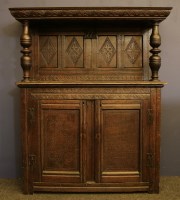 Lot 799 - An antique style dark oak buffet