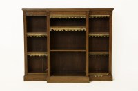 Lot 800 - A 19th century oak breakfront bookcase