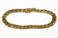 Lot 202 - A 9ct gold gentlemen's filed curb link bracelet
33.43g