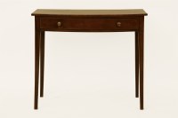 Lot 682 - 19th century mahogany bow fronted single drawer table