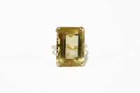 Lot 215 - A 9ct gold single stone emerald cut citrine ring
9.26g