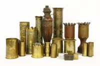 Lot 507 - A collection of Trench art shell cases