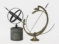 Lot 628 - A garden astrolabe on base