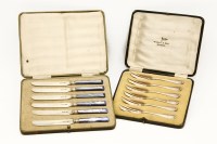 Lot 302 - Two cased silver cutlery sets