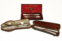 Lot 292 - Three cased cutlery sets