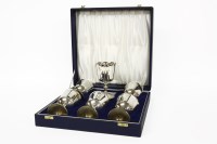Lot 303 - A set of six silver goblets