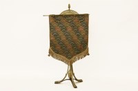 Lot 756 - Regency brass banner type pole screen