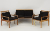 Lot 795 - G-plan style sofa and two armchairs