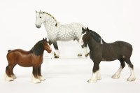 Lot 397 - Three Beswick horses