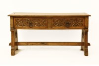 Lot 848 - An oak Gothic-style side table