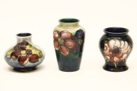 Lot 363 - Three Moorcroft vases