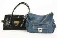 Lot 394 - A Jasper Conran black leather shoulder handbag