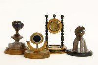 Lot 382 - Four wooden pocket watch stands